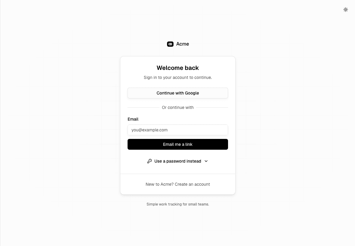 Sign-in, solved on day one